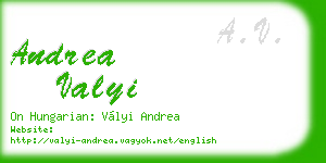 andrea valyi business card