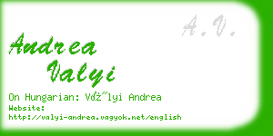 andrea valyi business card